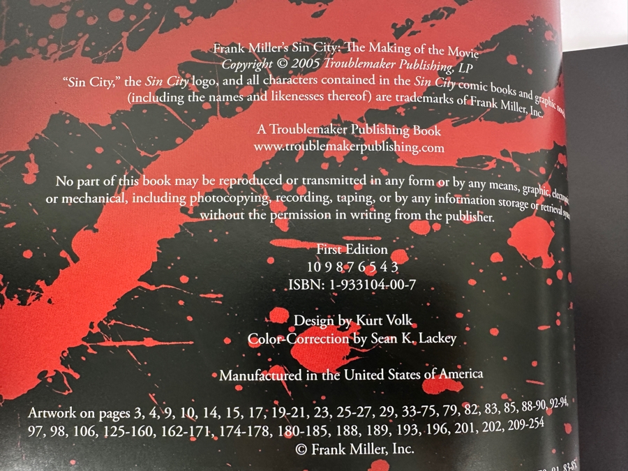 First Edition Hardcover Book Frank Miller's Sin City: The Making Of The Movie And Factory Sealed Special Edition Dark Horse Comics Frank Miller's Sin City: A Dame To Kill For Comic Book [Photo 7]