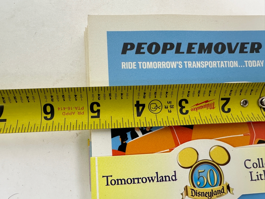 (5) 50 Year Anniversary Of Disneyland Collectible Lithograph Litho Sets For: Adventureland, Frontierland, New Orleans Square, Fantasyland And Tomorrowland 5' X 7' [Photo 8]