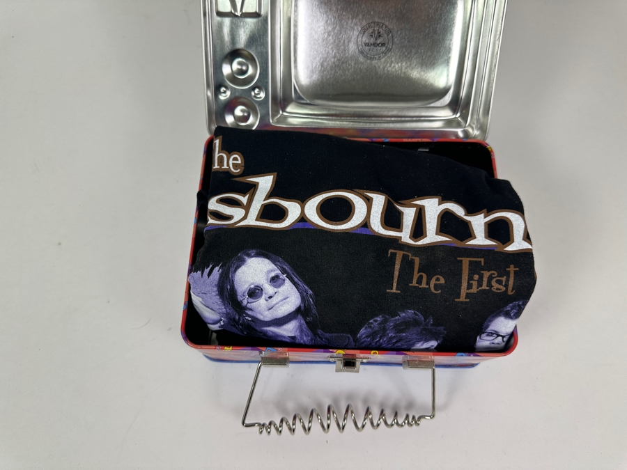 New The Osbourne Family TV Tin Tote Lunch Box 8W X 4D X 8H With New The Osbournes The First Season T-Shirt Size L [Photo 6]