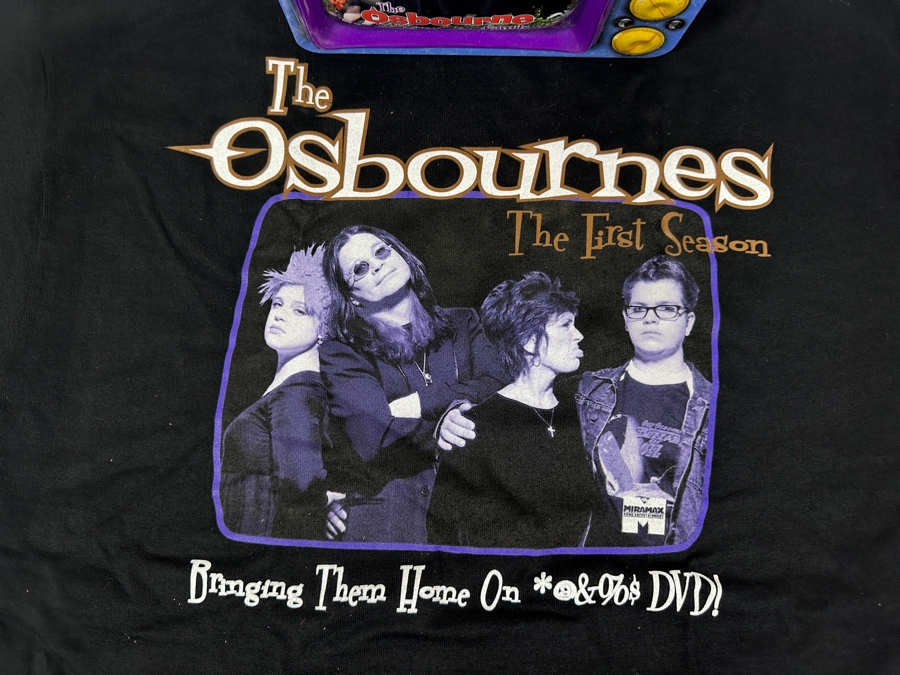 New The Osbourne Family TV Tin Tote Lunch Box 8W X 4D X 8H With New The Osbournes The First Season T-Shirt Size L [Photo 7]