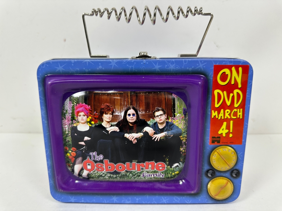 New The Osbourne Family TV Tin Tote Lunch Box 8W X 4D X 8H With New The Osbournes The First Season T-Shirt Size L [Photo 2]