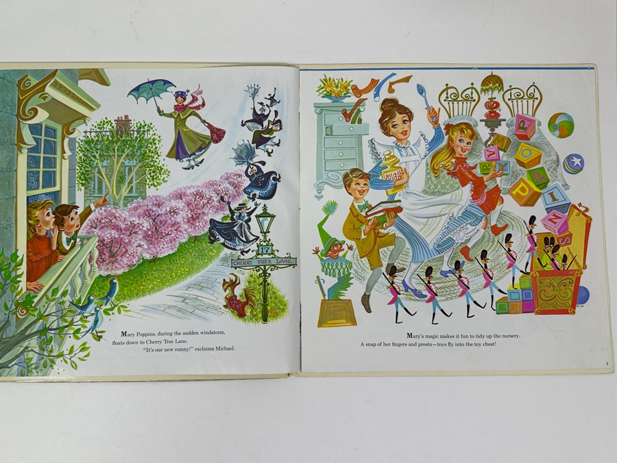 Vintage 1964 Walt Disney's Mary Poppins Disneyland Vinyl Record With Illustrated Book ST 3922 [Photo 5]