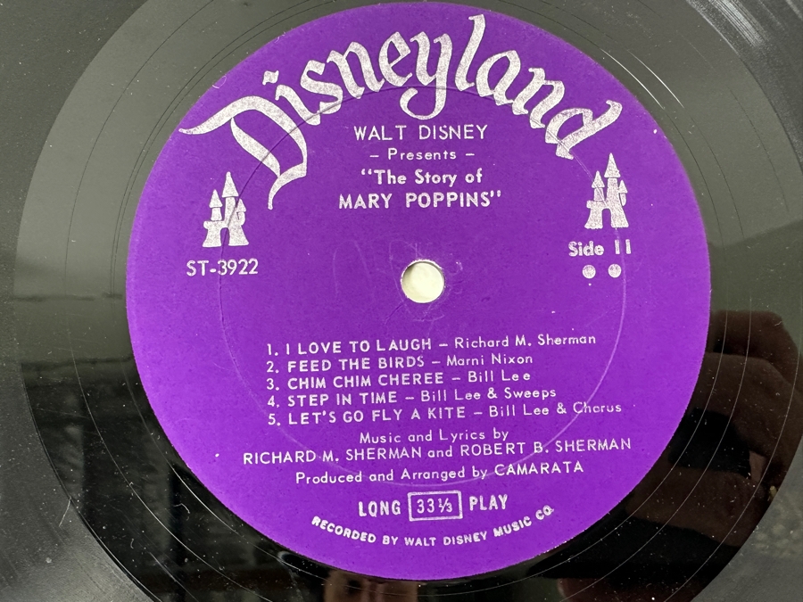 Vintage 1964 Walt Disney's Mary Poppins Disneyland Vinyl Record With Illustrated Book ST 3922 [Photo 14]