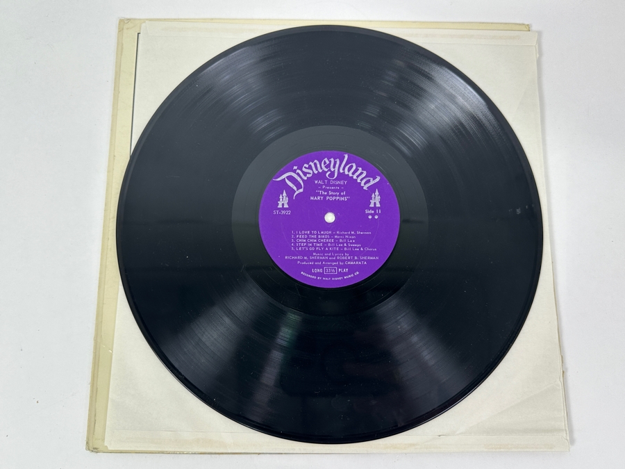 Vintage 1964 Walt Disney's Mary Poppins Disneyland Vinyl Record With Illustrated Book ST 3922 [Photo 13]