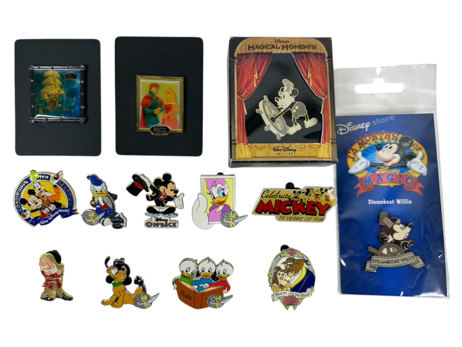 Collection Of (13) Vintage Disney Trading Pins