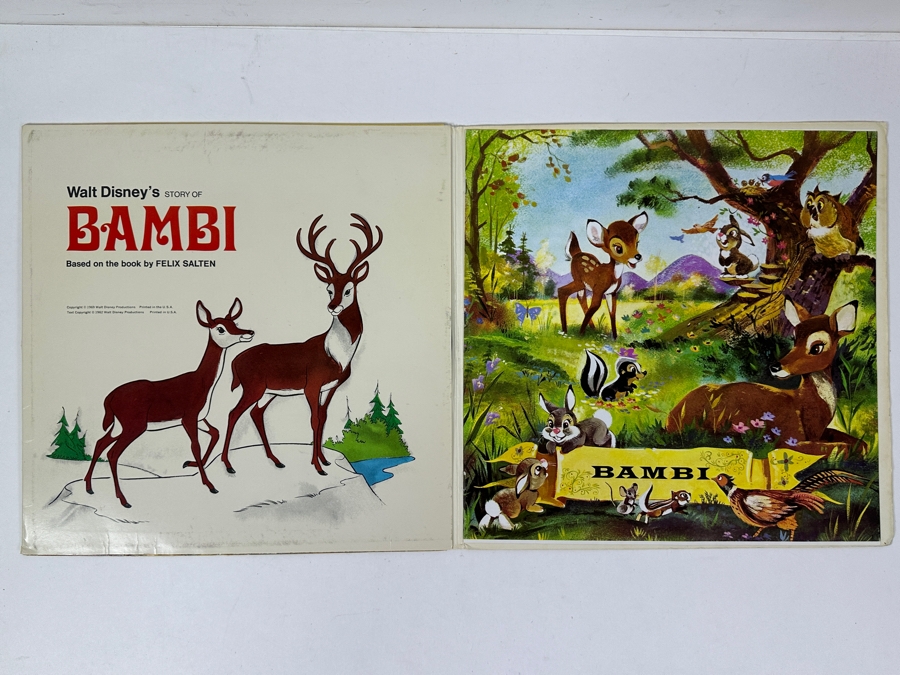 Vintage 1969 Walt Disney's Bambi Disneyland Vinyl Record With Illustrated Book ST 3903 [Photo 2]