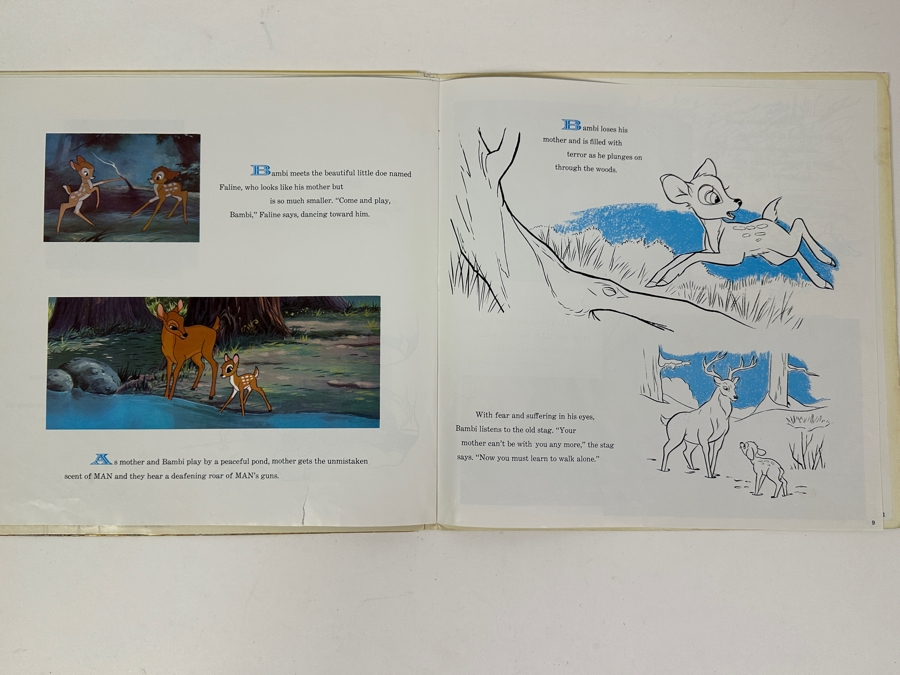 Vintage 1969 Walt Disney's Bambi Disneyland Vinyl Record With Illustrated Book ST 3903 [Photo 9]