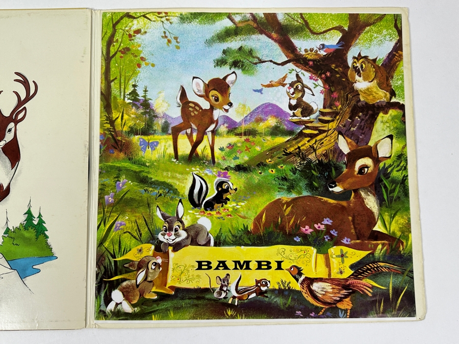 Vintage 1969 Walt Disney's Bambi Disneyland Vinyl Record With Illustrated Book ST 3903 [Photo 5]
