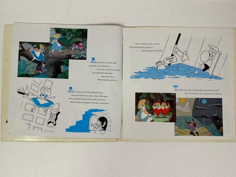 Vintage 1969 Walt Disney's Alice In Wonderland Disneyland Vinyl Record With Illustrated Book ST 3909 [Photo 5]