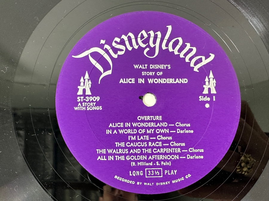 Vintage 1969 Walt Disney's Alice In Wonderland Disneyland Vinyl Record With Illustrated Book ST 3909 [Photo 12]