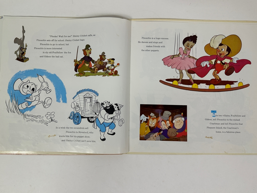 Vintage 1969 Walt Disney's Pinocchio Disneyland Vinyl Record With Illustrated Book ST 3905 [Photo 6]