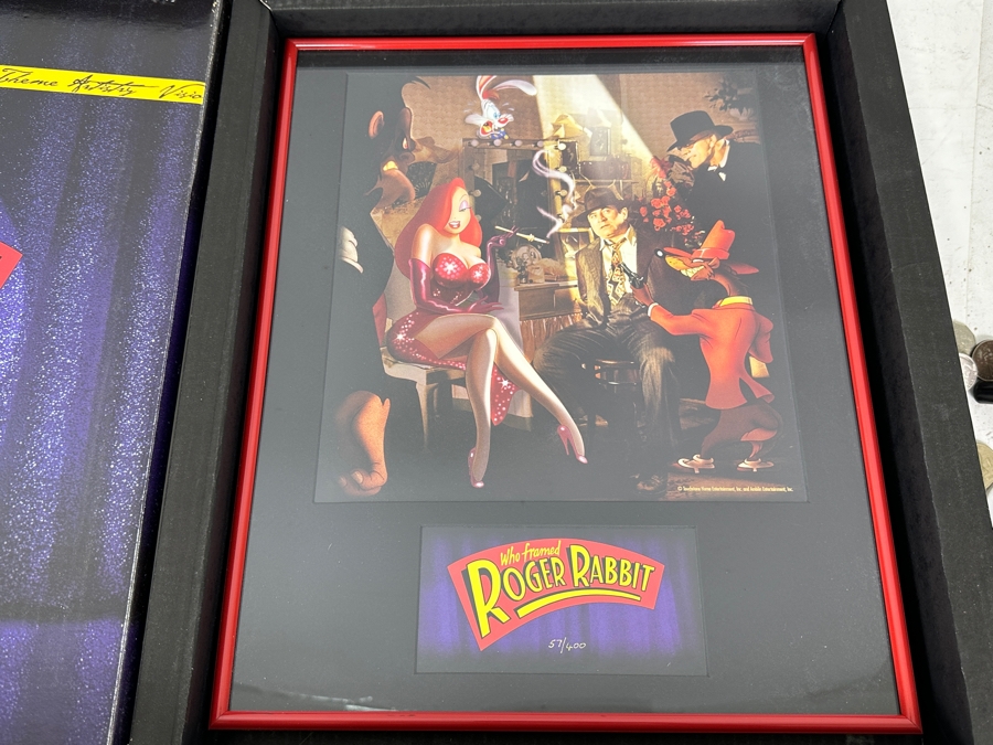 Vintage 2002 Movie Promotional Limited Edition Commemorative Lithograph Of Who Framed Roger Rabbit Numbered 57 Of 400 13' X 16' With Original Box [Photo 2]