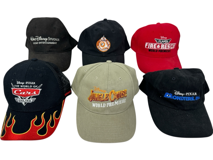 (6) Walt Disney Movie Promotional Hats - Some Rare