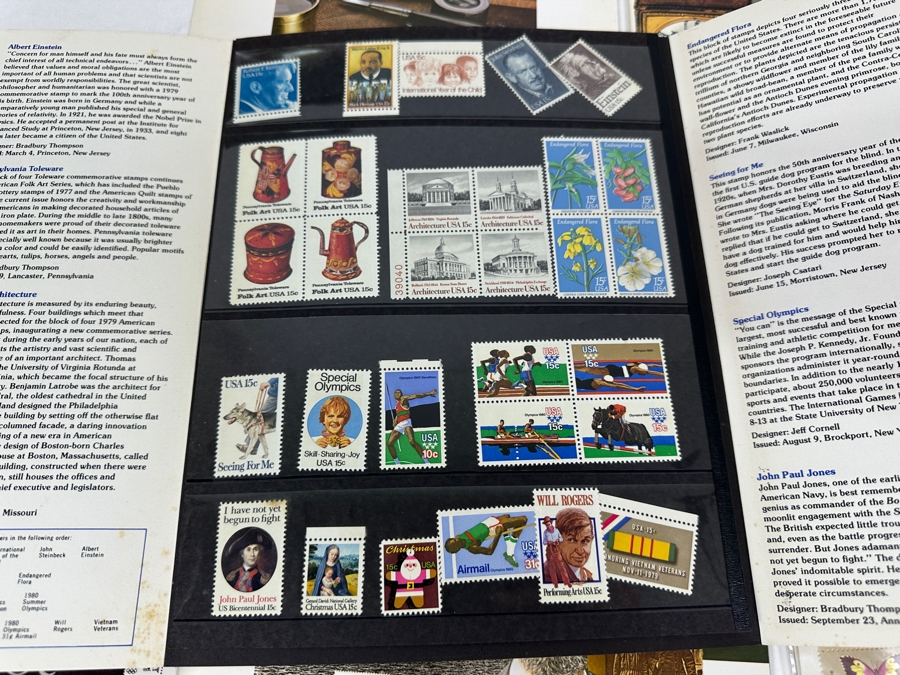 (12) Sets Of United States Postal Service Mint Commemorative Stamps From The 1970s and 1980s [Photo 6]