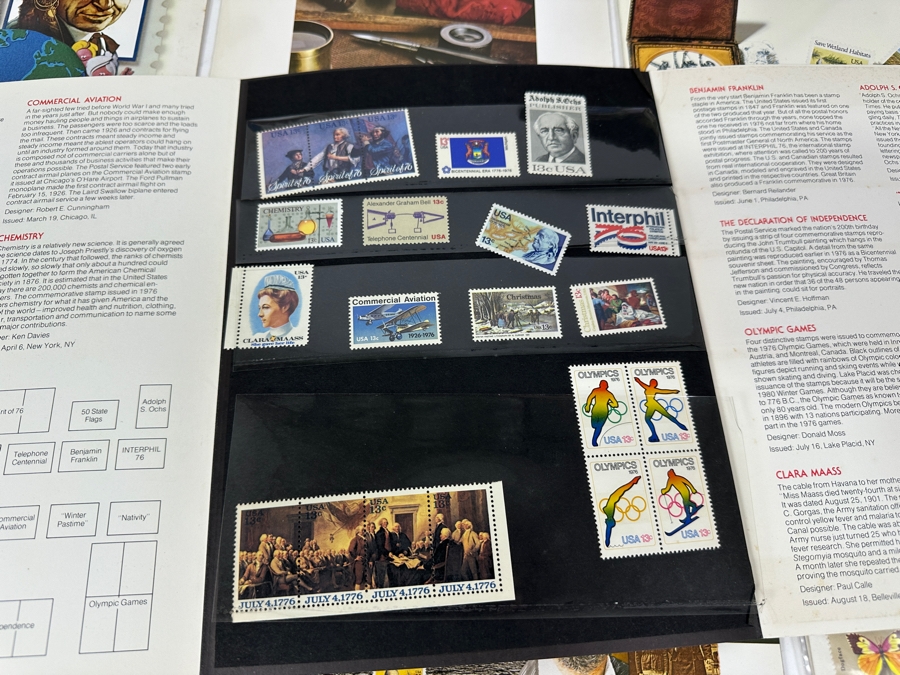 (12) Sets Of United States Postal Service Mint Commemorative Stamps From The 1970s and 1980s [Photo 4]