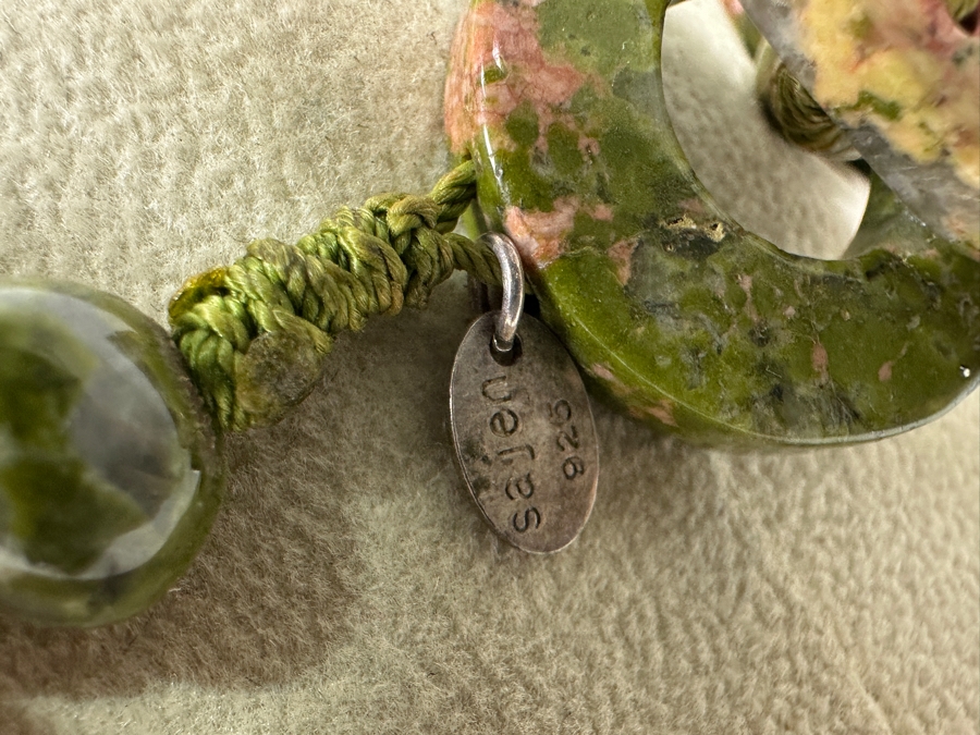 18' Statement Necklace Featuring Unakite Beads And Pendants [Photo 5]