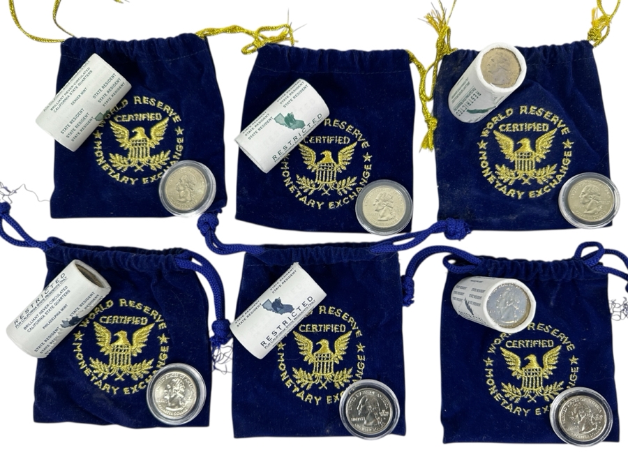 Brilliant Never Circulated California State Quarters Collection