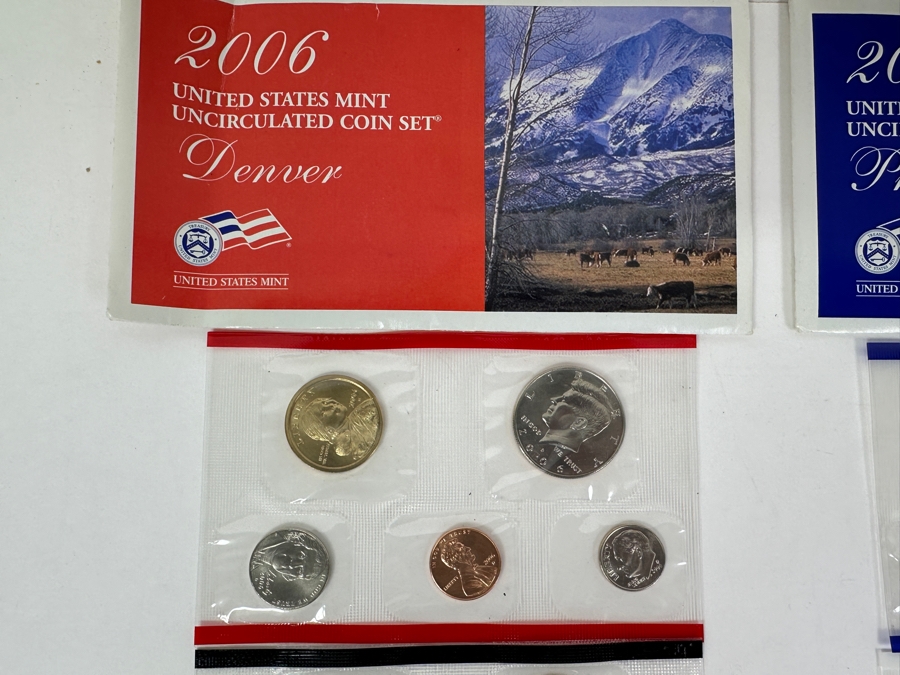 (5) United States Mint Uncirculated Coin Sets: 2003 P, 2004 D, 2005 P, 2006 D & 2006 P [Photo 2]
