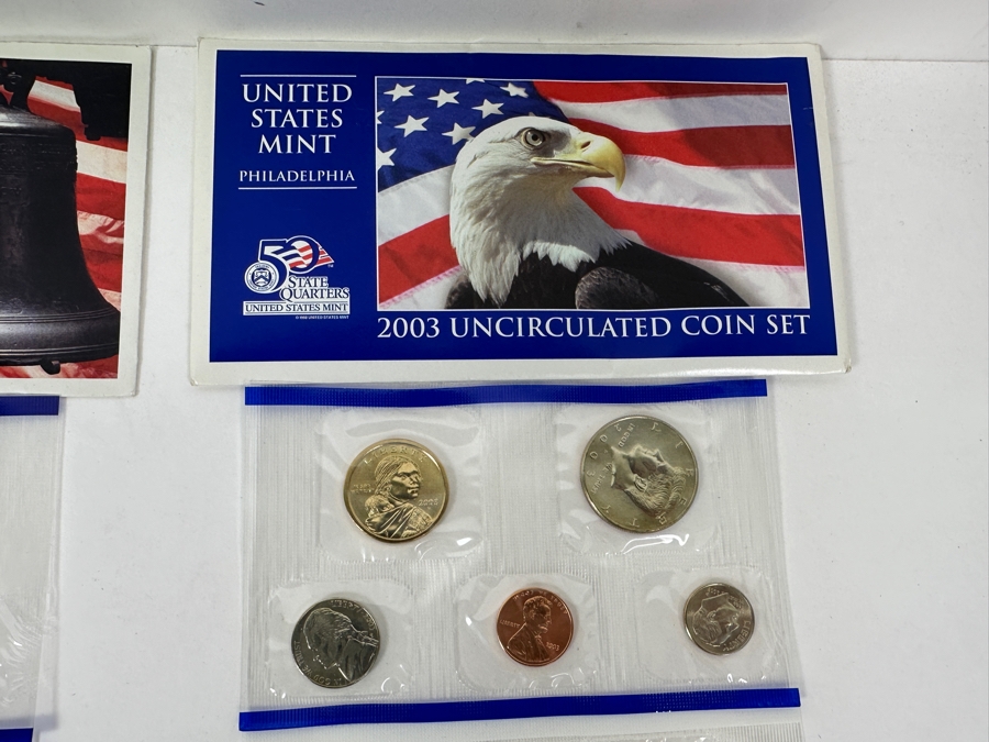 (5) United States Mint Uncirculated Coin Sets: 2003 P, 2004 D, 2005 P, 2006 D & 2006 P [Photo 6]