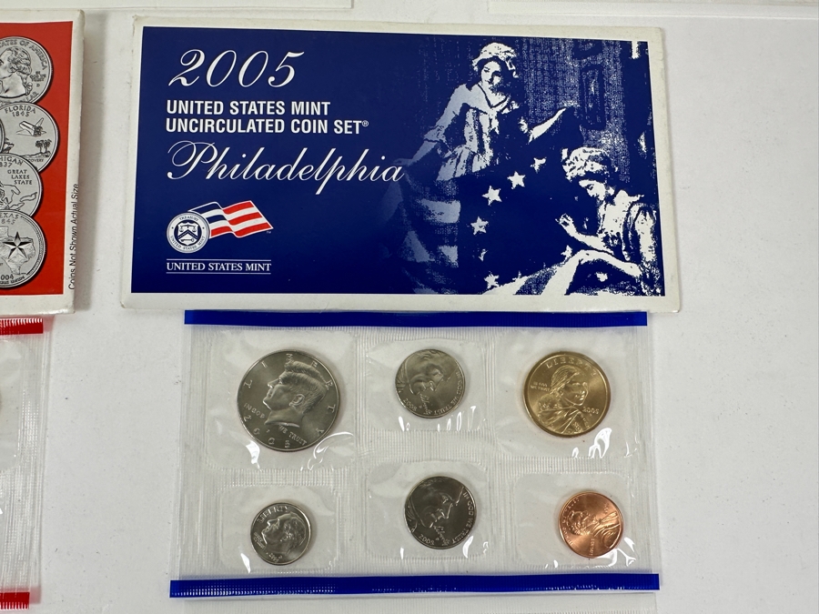 (5) United States Mint Uncirculated Coin Sets: 2003 P, 2004 D, 2005 P, 2006 D & 2006 P [Photo 10]