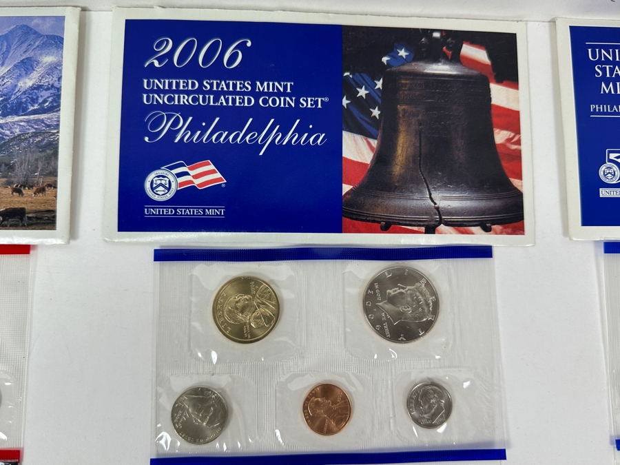 (5) United States Mint Uncirculated Coin Sets: 2003 P, 2004 D, 2005 P, 2006 D & 2006 P [Photo 4]