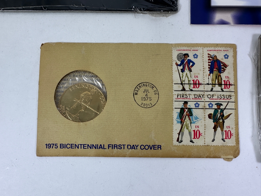 Coin Collection: (2) U.S. Mint 2009 Uncirculated Coin Sets, (1) Uncirculated State Quarters & Euro Coin Collection, (1) Uncirculated American Bison Nickel Set, (1) 1975 Bicentennial First Day Cover With Coin & Uncirculated State Quarters From NY & DE [Photo 9]