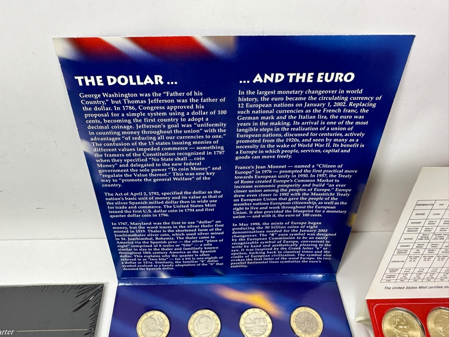 Coin Collection: (2) U.S. Mint 2009 Uncirculated Coin Sets, (1) Uncirculated State Quarters & Euro Coin Collection, (1) Uncirculated American Bison Nickel Set, (1) 1975 Bicentennial First Day Cover With Coin & Uncirculated State Quarters From NY & DE [Photo 5]