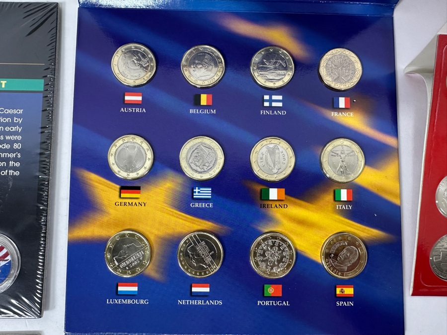 Coin Collection: (2) U.S. Mint 2009 Uncirculated Coin Sets, (1) Uncirculated State Quarters & Euro Coin Collection, (1) Uncirculated American Bison Nickel Set, (1) 1975 Bicentennial First Day Cover With Coin & Uncirculated State Quarters From NY & DE [Photo 4]