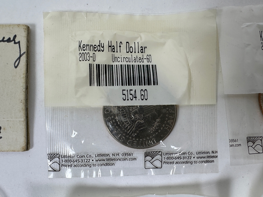 Various Coins Including Uncirculated Kennedy Half Dollars: 2003 D & 2003 P, (2) 1979 Susan B. Anthony Dollars, (1) 2009 Zachary Taylor Presidential $1 Coin, (2) Bicentennial Quarters & (1) 1910 Liberty Head V Nickel [Photo 2]