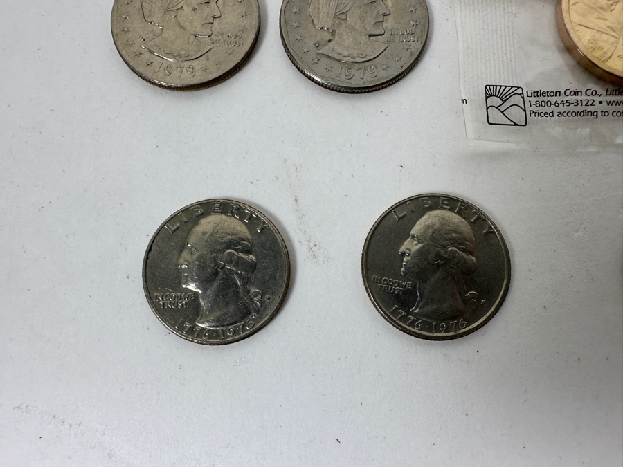 Various Coins Including Uncirculated Kennedy Half Dollars: 2003 D & 2003 P, (2) 1979 Susan B. Anthony Dollars, (1) 2009 Zachary Taylor Presidential $1 Coin, (2) Bicentennial Quarters & (1) 1910 Liberty Head V Nickel [Photo 7]
