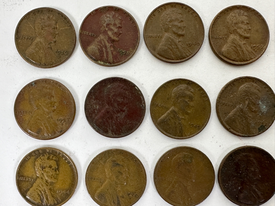 (4) Indian Head Cent Pennies & (59) Wheat Cents Lincoln Pennies Of Various Years - See Photos [Photo 6]