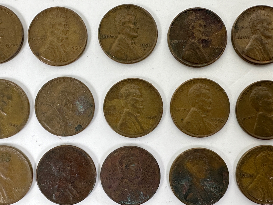 (4) Indian Head Cent Pennies & (59) Wheat Cents Lincoln Pennies Of Various Years - See Photos [Photo 7]