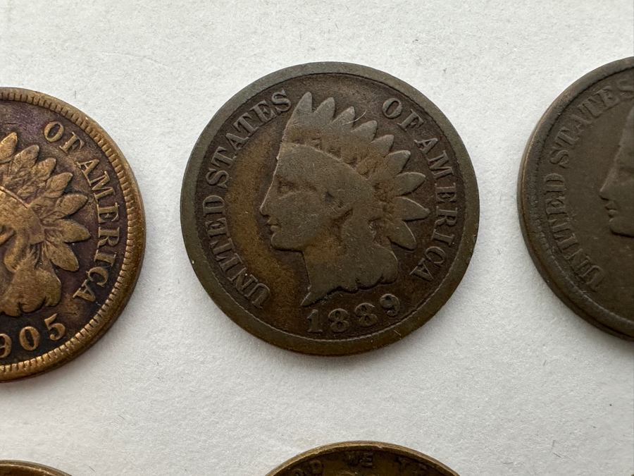 (4) Indian Head Cent Pennies & (59) Wheat Cents Lincoln Pennies Of Various Years - See Photos [Photo 4]