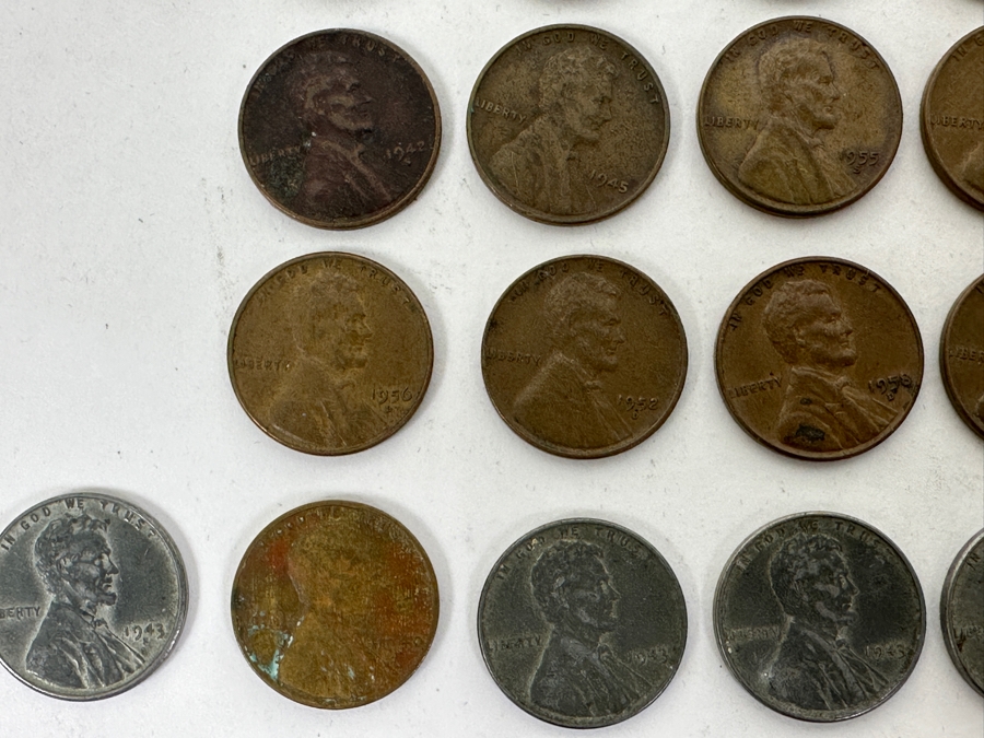 (4) Indian Head Cent Pennies & (59) Wheat Cents Lincoln Pennies Of Various Years - See Photos [Photo 11]