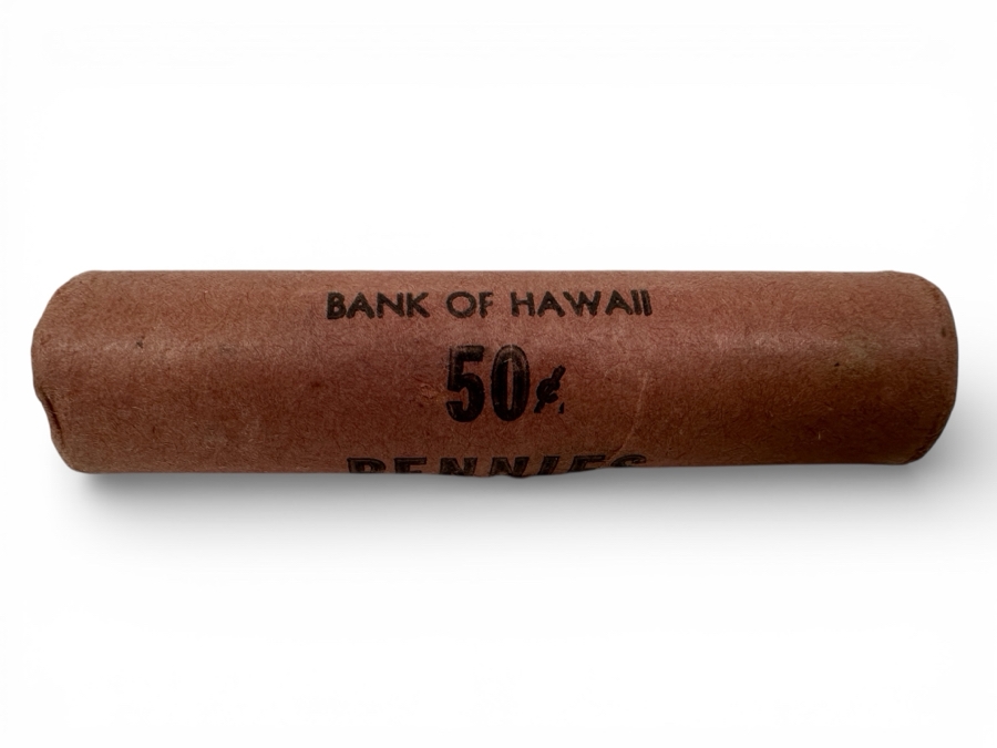 Uncirculated Roll Of Pennies From The Bank Of Hawaii - Year Unknown [Photo 2]