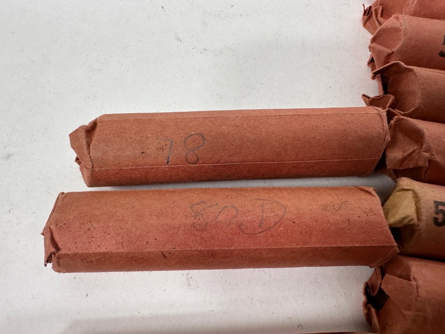 (20) Rolls Of Vintage Pennies Of Various Years Including 50s, 60s, 70s & 80s - Some From The Bank Of Hawaii [Photo 4]