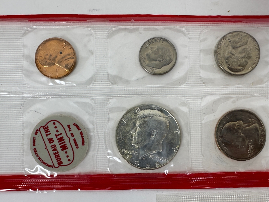 (5) Uncirculated United States Mint Silver Coin Sets: (1) 1965, (2) 1968 D, (1) 1969 D And (1) 1970 D [Photo 7]