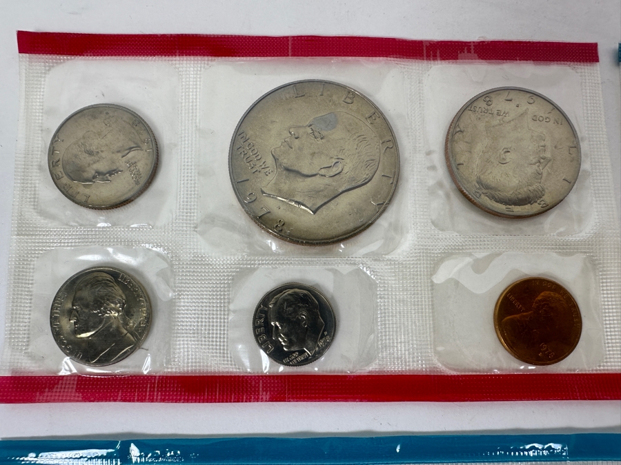 (7) Uncirculated United States Mint Coin Sets: (2) 1968, (1) 1969, (1) 1970, (1) 1977, (1) 1978 And (1) 1978 D [Photo 2]