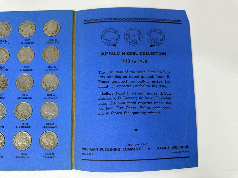(64) Complete Buffalo Nickel Collection From 1913 To 1938 [Photo 9]