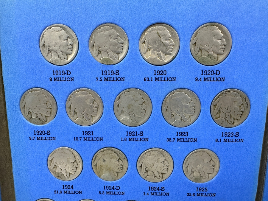 (64) Complete Buffalo Nickel Collection From 1913 To 1938 [Photo 5]