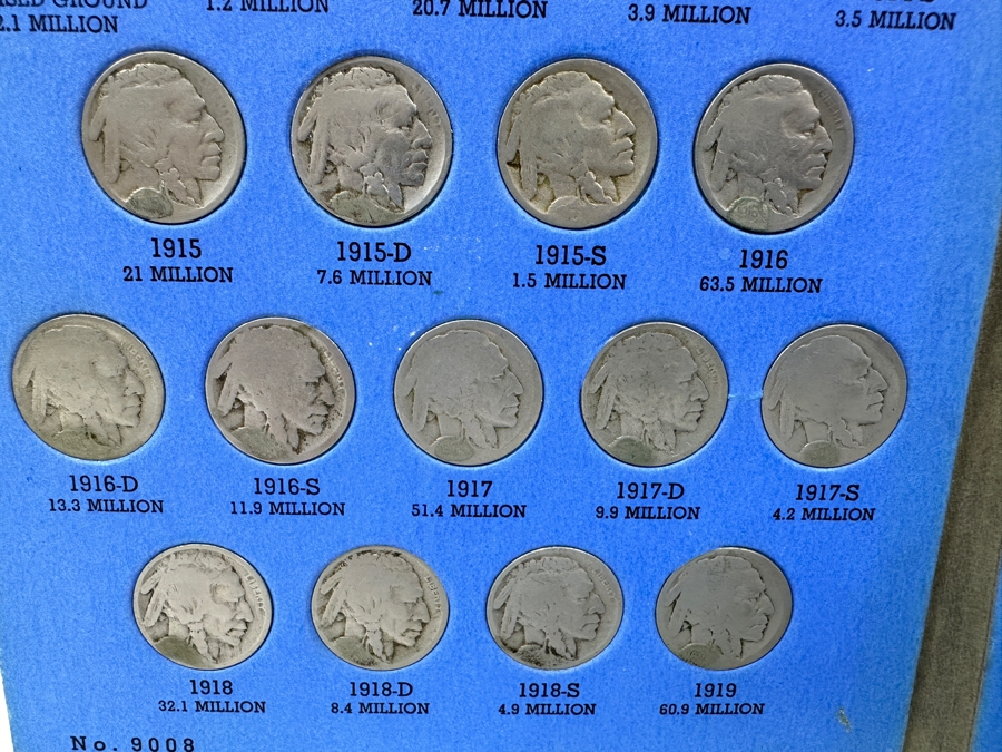 (64) Complete Buffalo Nickel Collection From 1913 To 1938 [Photo 4]