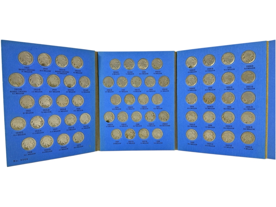 (64) Complete Buffalo Nickel Collection From 1913 To 1938