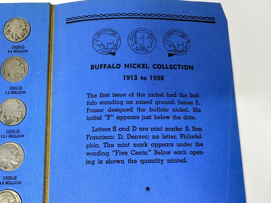 (64) Complete Buffalo Nickel Collection From 1913 To 1938 [Photo 10]