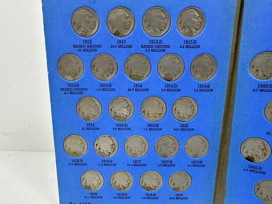 (64) Complete Buffalo Nickel Collection From 1913 To 1938 [Photo 2]