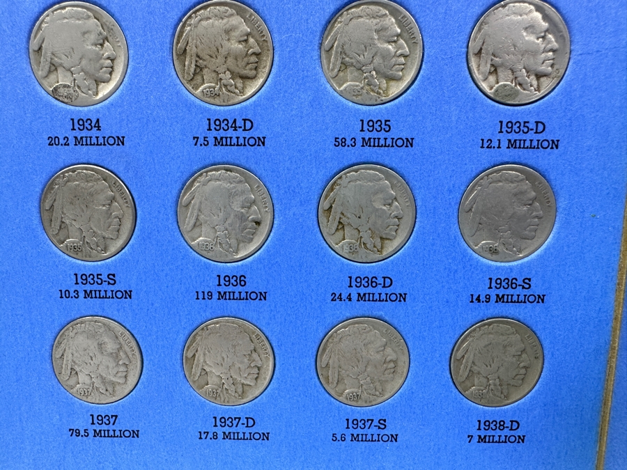(64) Complete Buffalo Nickel Collection From 1913 To 1938 [Photo 8]
