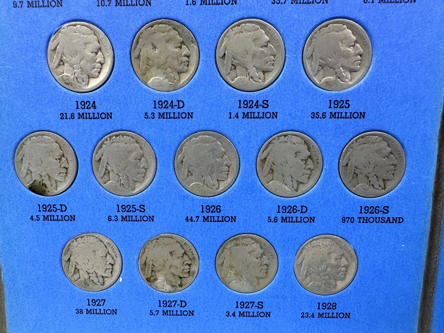 (64) Complete Buffalo Nickel Collection From 1913 To 1938 [Photo 6]