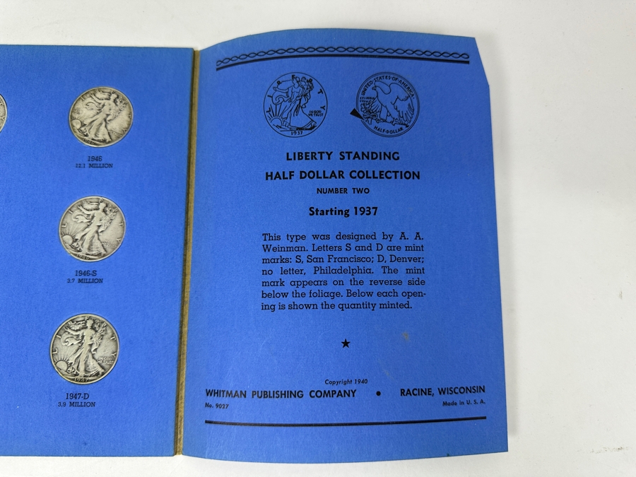 Liberty Standing Silver Half Dollar Collection From 1937-1947 Complete Except For 1938-D - Total Of (29) Liberty Standing Silver Half Dollars [Photo 8]