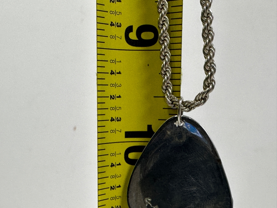 Efva Attling Sterling Silver Rose Petal Pendant With 19' Sterling Silver Rope Chain Necklace 26.8g [Photo 6]