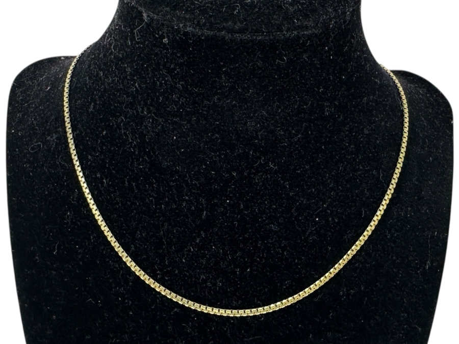 14k Gold 15' Box Chain Necklace 5.7g
