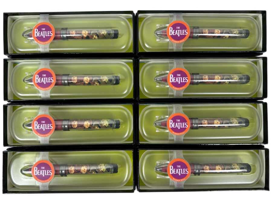 (8) Rare The Beatles - Rubber Soul Limited Edition Pod Pens (Refillable Ink) New Old Stock
